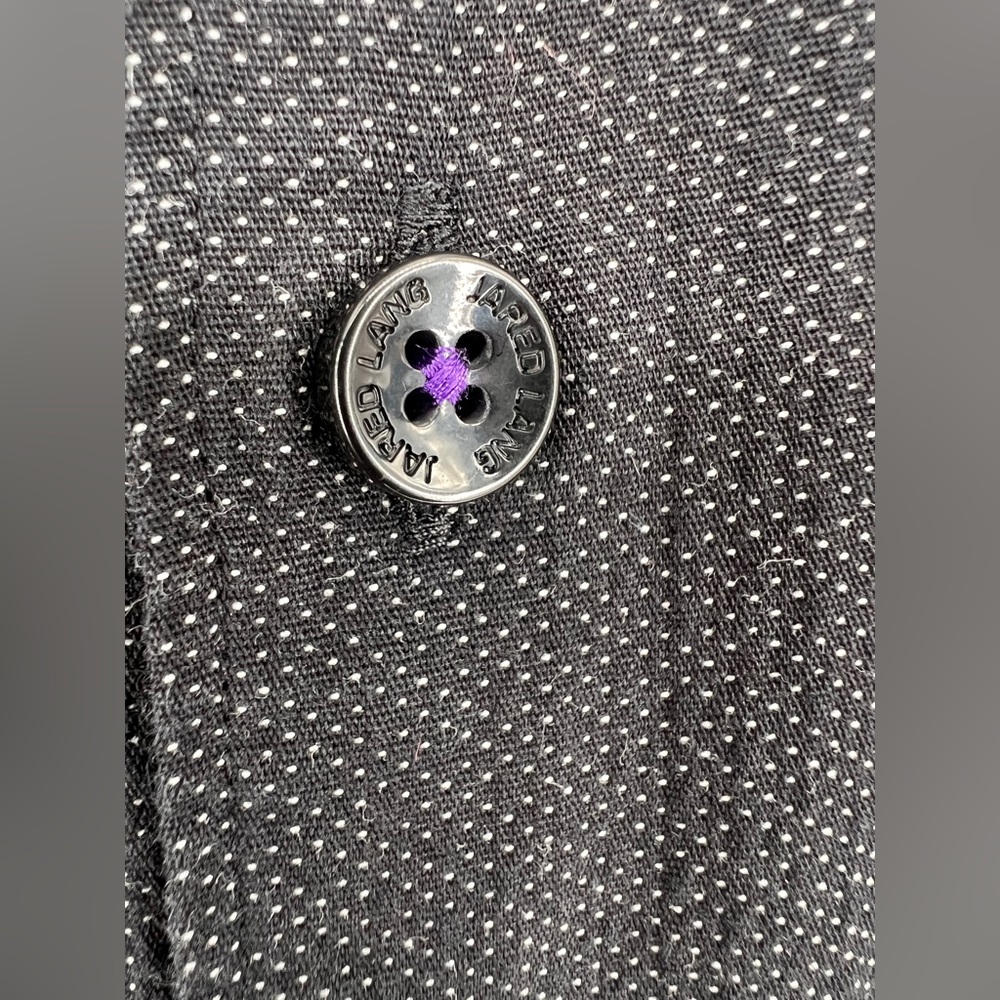 Euc Jared Lang Contrast Reverse Button Down Shirt - image 7